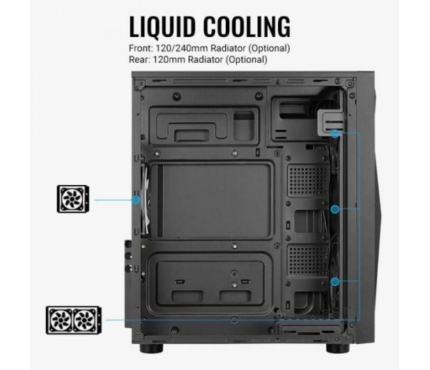 AeroCool PGS Glider Cosmo RGB Czarna - 623749 - zdjęcie 8